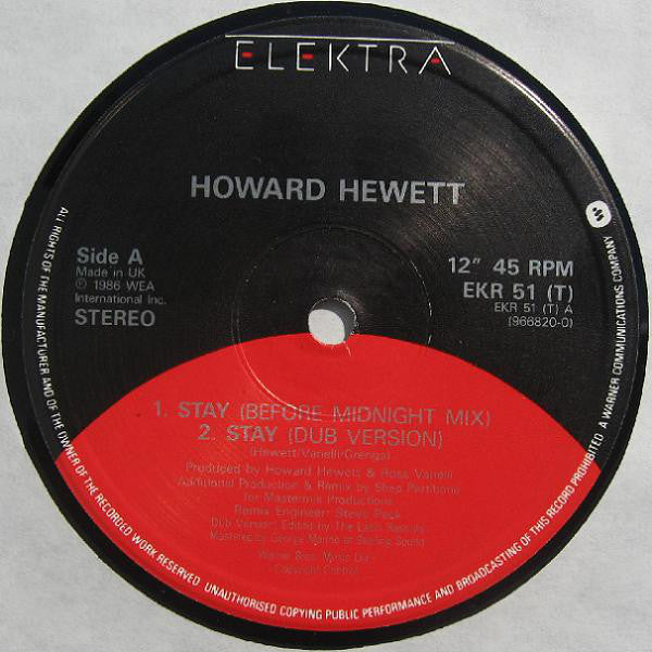 Howard Hewett : Stay (12")