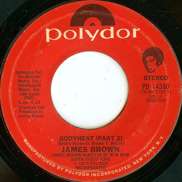 James Brown : Bodyheat (7", Single, Styrene, Pit)