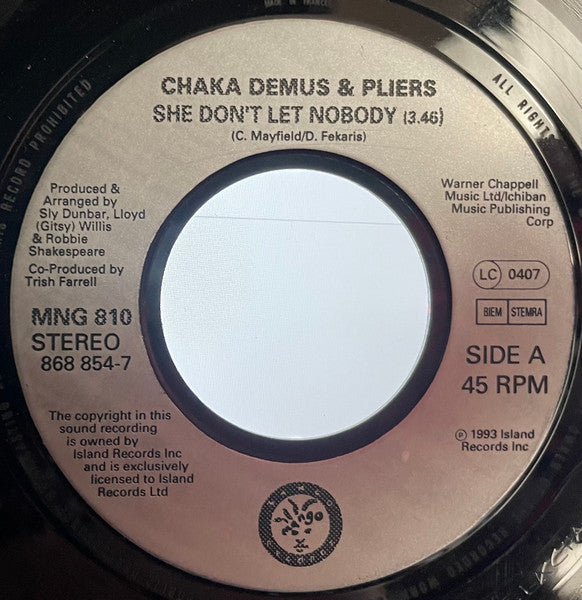 Chaka Demus & Pliers : She Don't Let Nobody (7", Single, Jukebox, Lar)