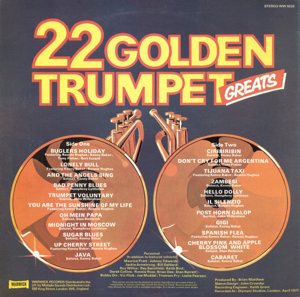 Various : 22 Golden Trumpet Greats (LP)