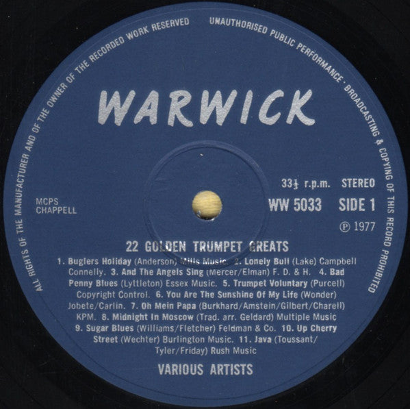 Various : 22 Golden Trumpet Greats (LP)