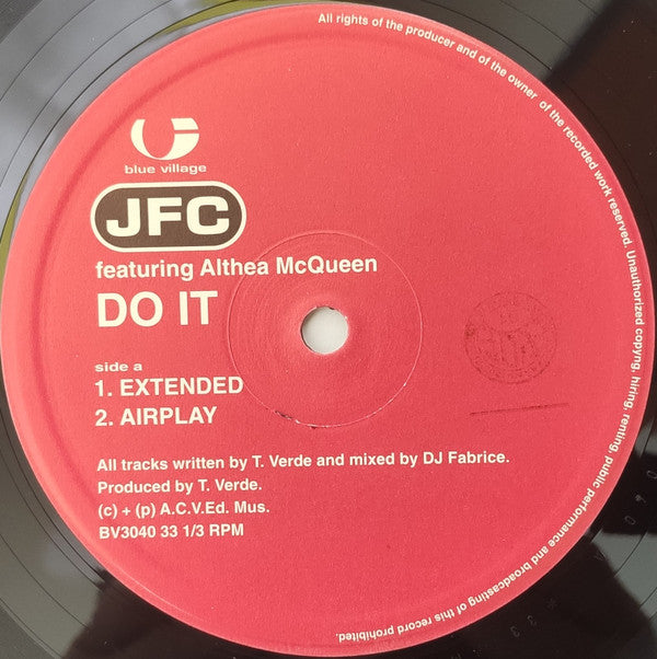 JFC Featuring Althea McQueen : Do It (12")