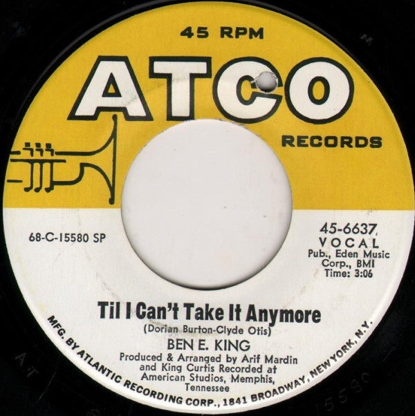 Ben E. King : It Ain't Fair / Til I Can't Take It Anymore (7", Single, SP)