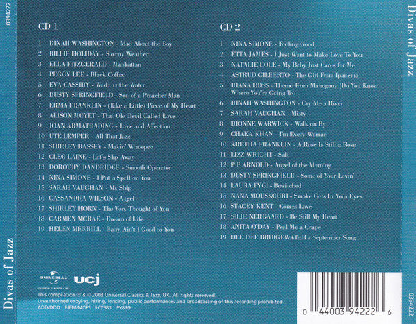 Various : Divas Of Jazz (2xCD, Comp)