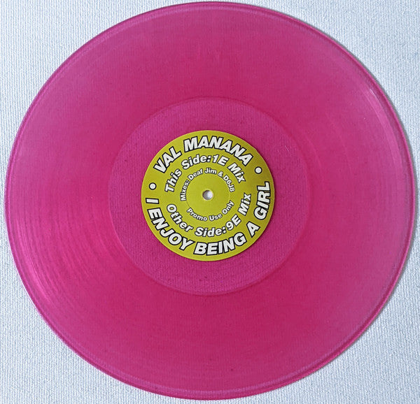 Val Manana : I Enjoy Being A Girl (12", Promo, Pin)