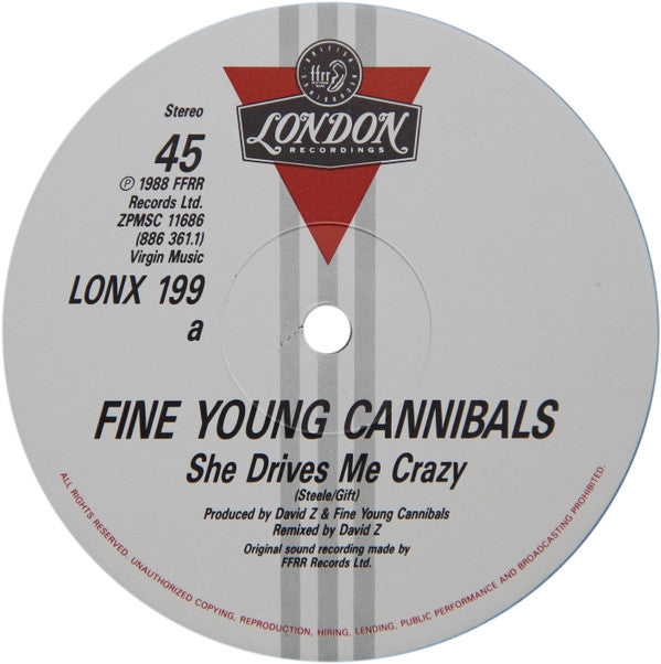 Fine Young Cannibals : She Drives Me Crazy (12", Single)