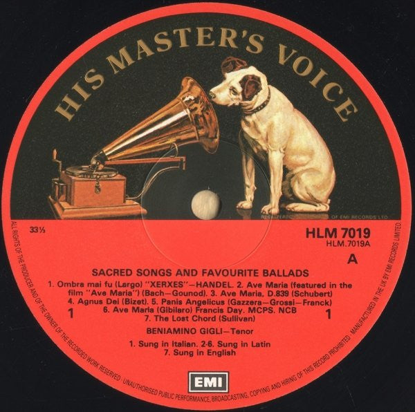 Beniamino Gigli : Sacred Songs And Favourite Ballads (LP, Comp)