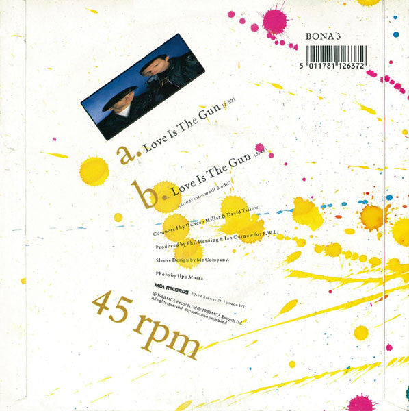 Blue Mercedes : Love Is The Gun (7", Single, Sil)