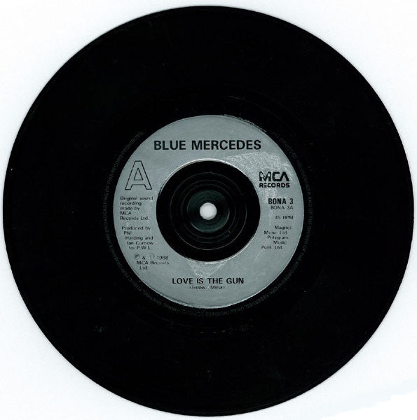 Blue Mercedes : Love Is The Gun (7", Single, Sil)