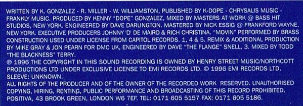 Kenny "Dope"* Presents The Bucketheads : Got Myself Together (CD, Single)