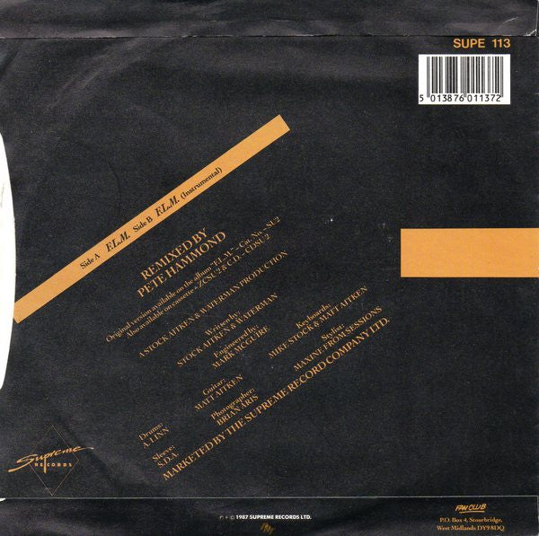 Mel & Kim : F.L.M. (7", Single, Pap)
