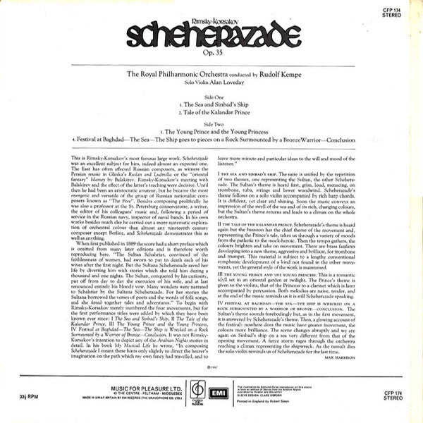 Royal Philharmonic Orchestra, Rudolf Kempe, Nikolai Rimsky-Korsakov : Scheherazade Op. 35 (LP, RE)