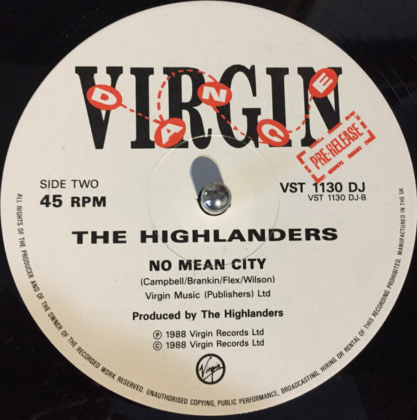 The Highlanders : Tell Me Things (12", Promo)