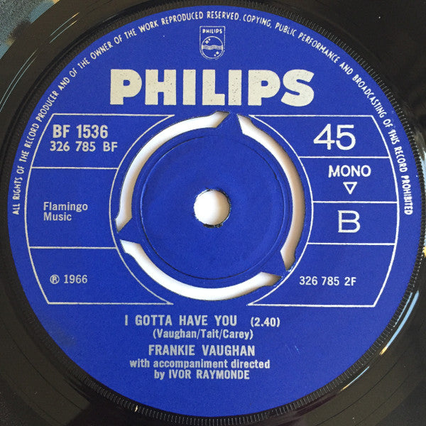 Frankie Vaughan : Cabaret (7")