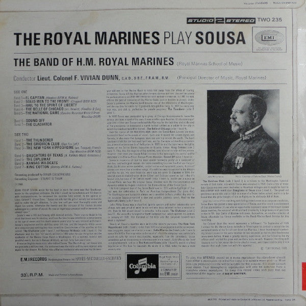 The Band Of HM Royal Marines ' Vivian Dunn : The Royal Marines Play Sousa (LP)