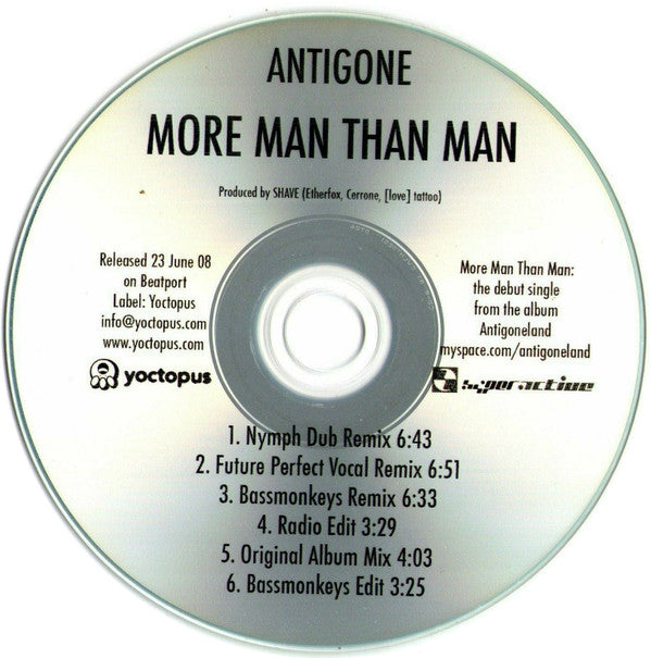 Antigone Foster : More Man Than Man (CDr, Maxi, Pro)