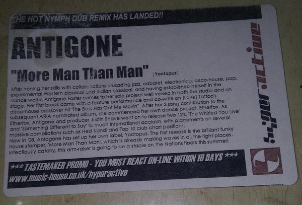 Antigone Foster : More Man Than Man (CDr, Maxi, Pro)