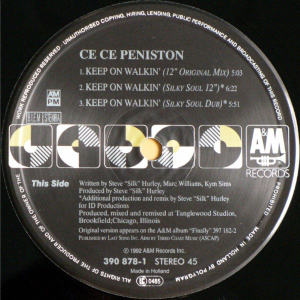 Ce Ce Peniston : Keep On Walkin' (12")