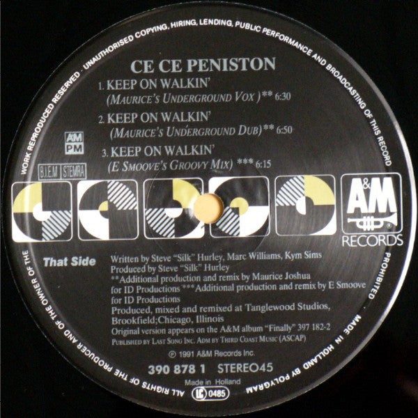 Ce Ce Peniston : Keep On Walkin' (12")