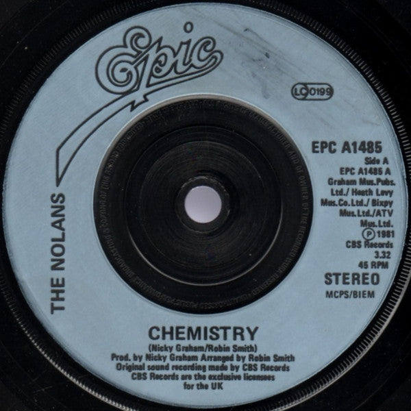 The Nolans : Chemistry (7", Single, Inj)