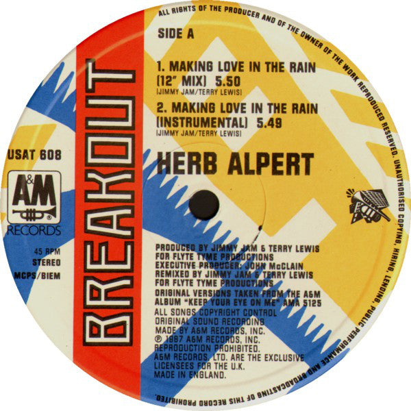 Herb Alpert : Making Love In The Rain (12")