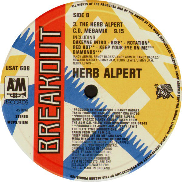 Herb Alpert : Making Love In The Rain (12")