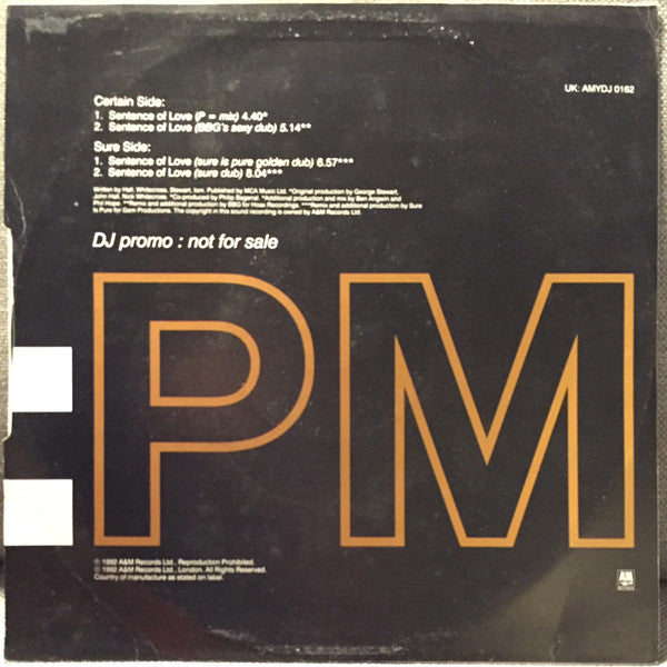 Ioni : Sentence Of Love (Mixes) (12", Promo)