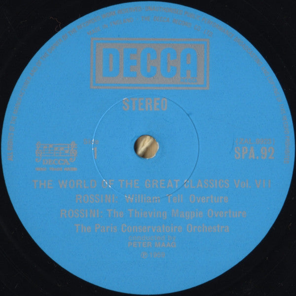 London Symphony Orchestra / Orchestre De La Société Des Concerts Du Conservatoire, Peter Maag : The World Of The Great Classics Vol.7 (LP, Comp)