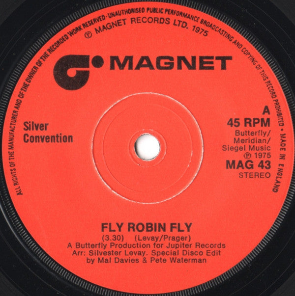 Silver Convention : Fly Robin Fly (7", Single)