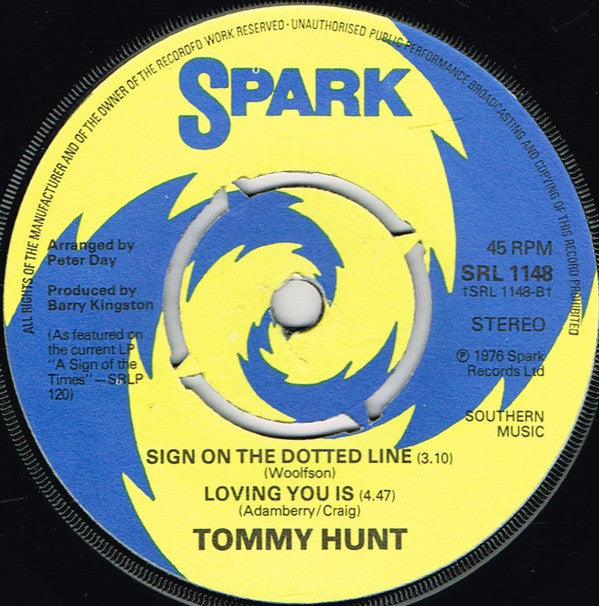 Tommy Hunt : One Fine Morning (7", Single)