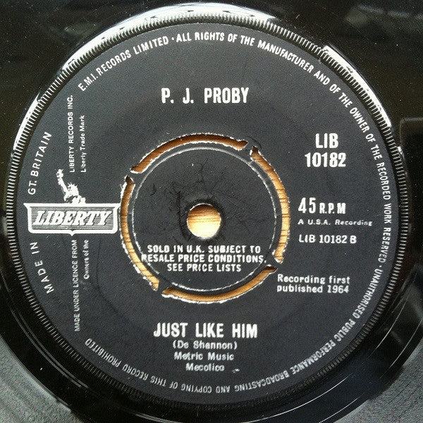 P.J. Proby : Somewhere (7", Single, 4 P)