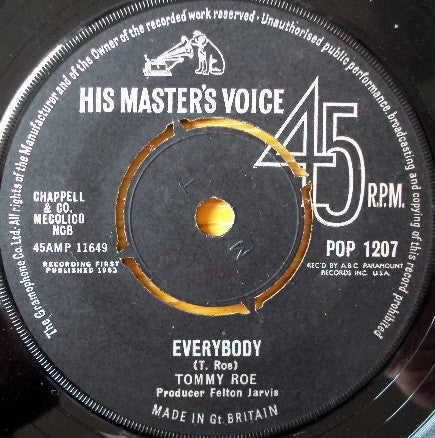 Tommy Roe : Everybody / There's A Great Day A-Coming (7", Single)