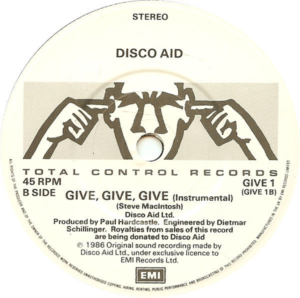 Disco Aid : Give, Give, Give (7", Single)
