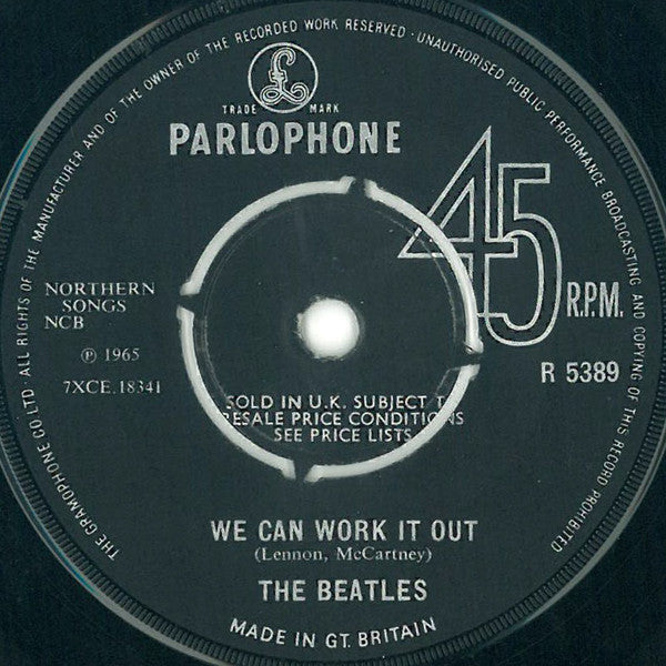 The Beatles : We Can Work It Out / Day Tripper (7", Single, RE, RP)