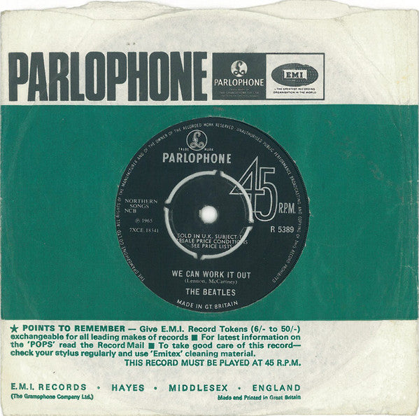 The Beatles : We Can Work It Out / Day Tripper (7", Single, RE, RP)