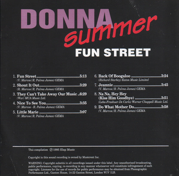 Donna Summer : Fun Street (CD)
