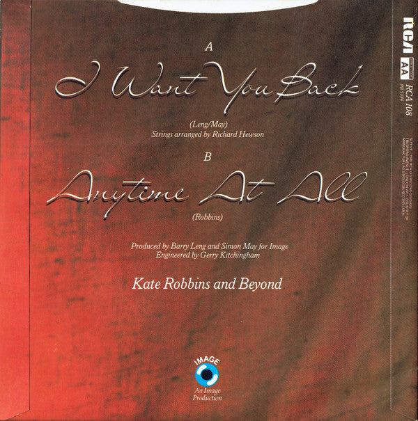 Kate Robbins : I Want You Back (7")