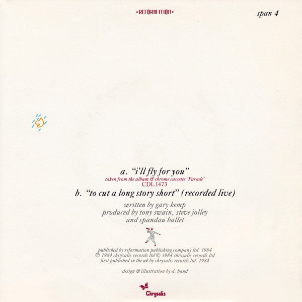 Spandau Ballet : I'll Fly For You (7", Single, Pos)