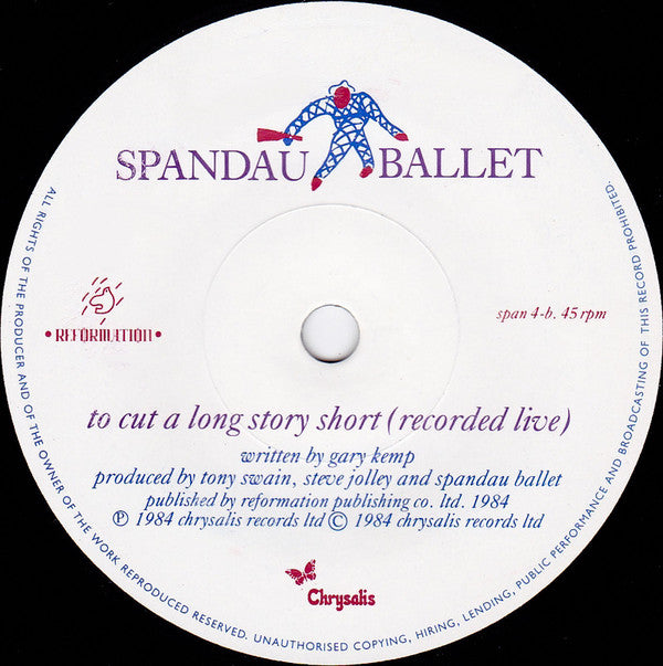 Spandau Ballet : I'll Fly For You (7", Single, Pos)