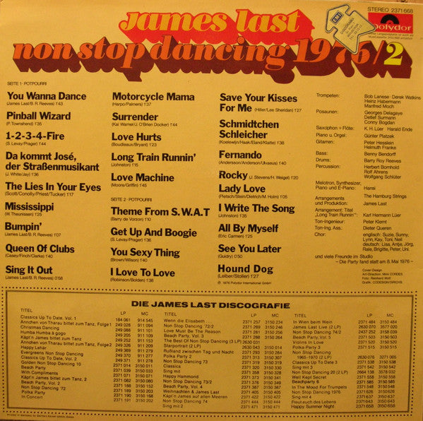 James Last : Non Stop Dancing 1976/2 (LP, Album, Mixed)