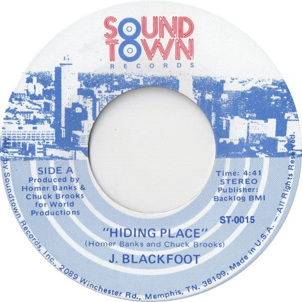 J. Blackfoot : Hiding Place (7")