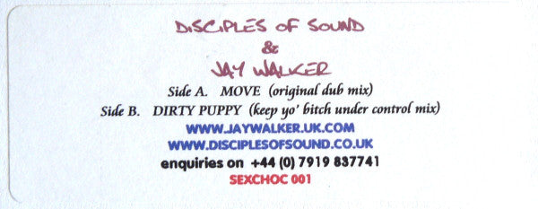 Disciples Of Sound & Jay Walker (2) : Move / Dirty Puppy (12", W/Lbl)