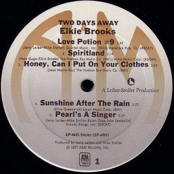 Elkie Brooks : Two Days Away (LP, Album, Mon)