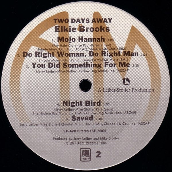 Elkie Brooks : Two Days Away (LP, Album, Mon)