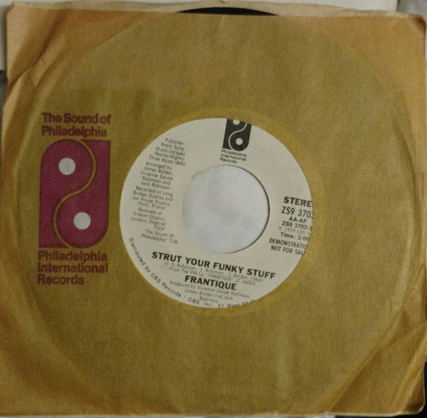 Frantique : Strut Your Funky Stuff (7", Single, Promo)