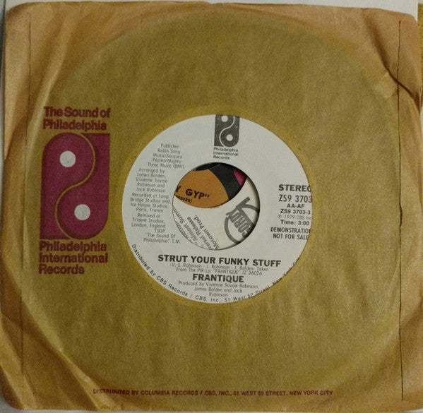 Frantique : Strut Your Funky Stuff (7", Single, Promo)