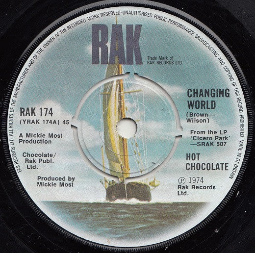 Hot Chocolate : Changing World  (7", Single)