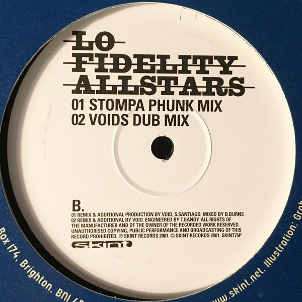 Lo-Fidelity Allstars : Sleeping Faster (12", Promo)