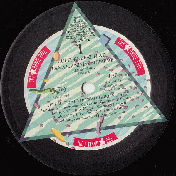 Culture Beat : Tell Me That You Wait (12", Maxi)
