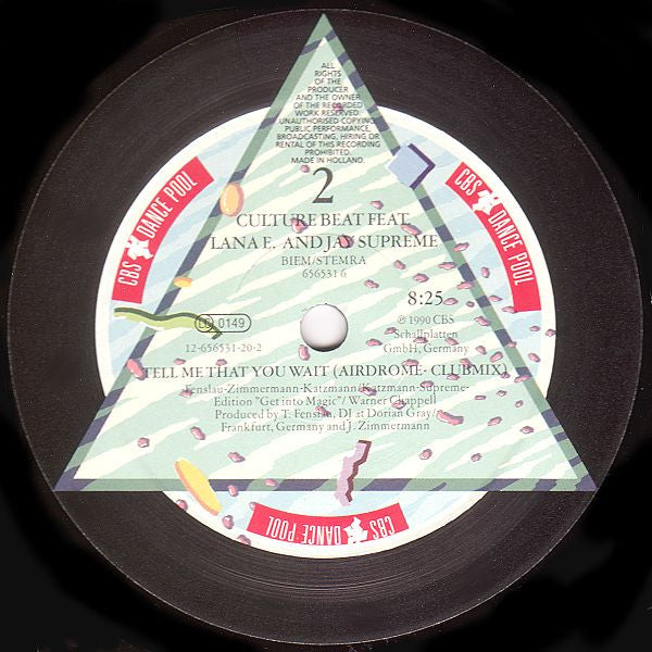Culture Beat : Tell Me That You Wait (12", Maxi)